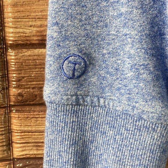 T by Talbots Women Size SP Light Blue Space Dyed Zip up Jacket - Picture 3 of 11